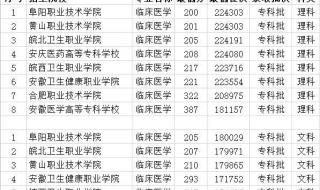 安徽医学高等专科学校分数线